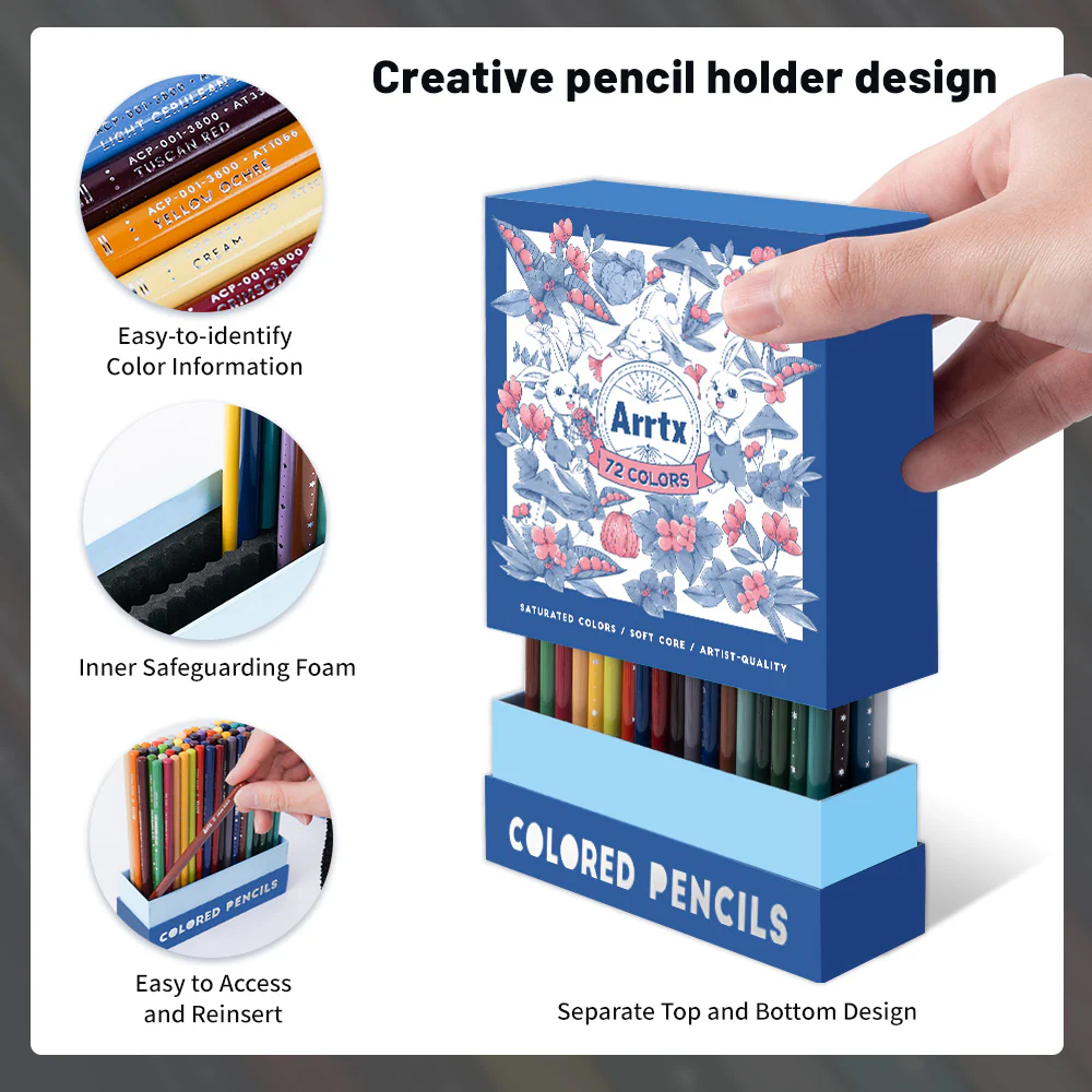 Arrtx 72 Colored Pencils Artist Grade Drawing Pencils - Image 8