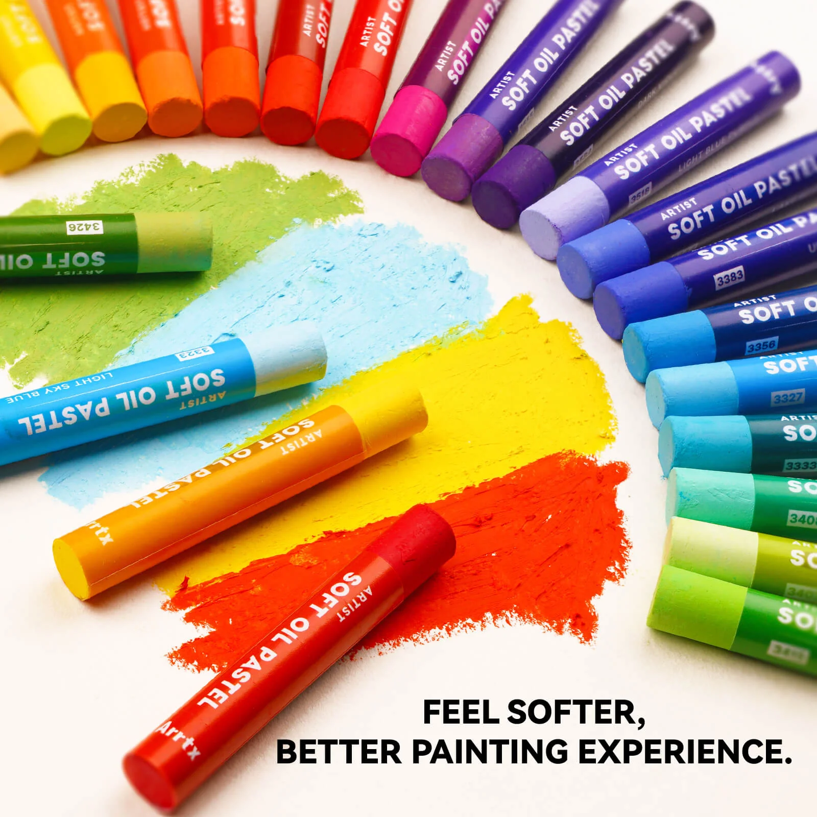 Arrtx 72 Colors Oil Pastels Smooth Drawing Pastel Set - Image 3