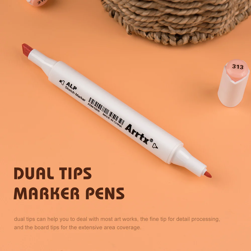 Arrtx ALP 36 Alcohol Markers Skin Tone Colors Paint Markers Dual Tip - Image 3